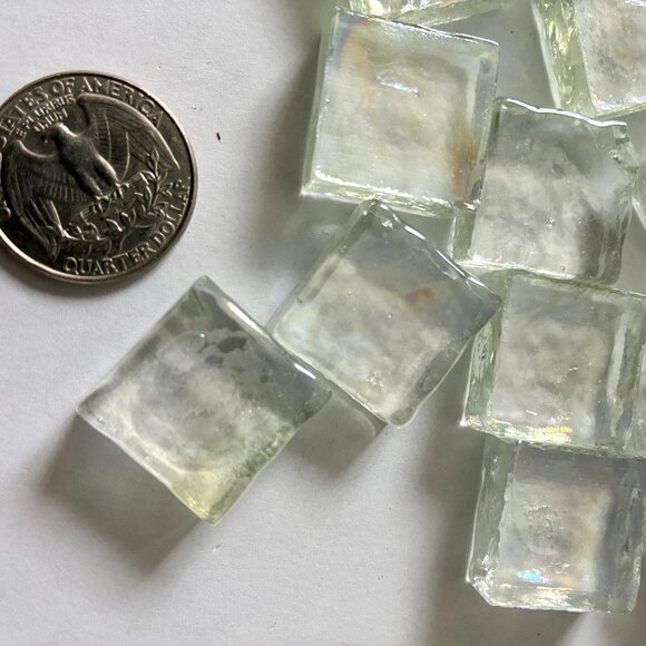 Clear Glass SQUARES for Mosaics, Crafts, or Home Decor - Picture 2 of 5